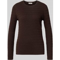 Christian Berg Woman Strickpullover mit Zopfmuster in Schoko Melange, Größe XS Christian Berg Woman Strickpullover mit Zopfmuster in Schoko Melange, Größe XS von Christian Berg Woman
