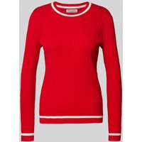 Christian Berg Woman Strickpullover mit gerippten Abschlüssen in Rostrot, Größe XXL Christian Berg Woman Strickpullover mit gerippten Abschlüssen in Rostrot, Größe XXL von Christian Berg Woman
