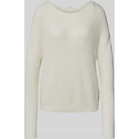 Christian Berg Woman Strickpullover mit überschnittenen Schultern in Offwhite, Größe S von Christian Berg Woman