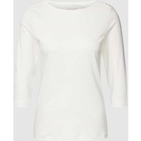 Christian Berg Woman T-Shirt mit 3/4-Arm und dekorativen Knöpfen in Offwhite, Größe 40 von Christian Berg Woman