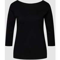 Christian Berg Woman T-Shirt mit 3/4-Arm und dekorativen Knöpfen in Black, Größe 40 von Christian Berg Woman