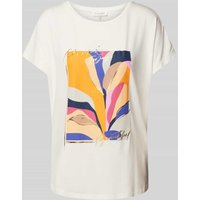 Christian Berg Woman T-Shirt mit Motiv-Print und Rundhalsausschnitt in Offwhite, Größe 42 von Christian Berg Woman