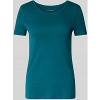 Christian Berg Woman T-Shirt mit geripptem Rundhalsausschnitt in Petrol, Größe XL Christian Berg Woman T-Shirt mit geripptem Rundhalsausschnitt in Petrol, Größe XL von Christian Berg Woman