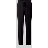 Christian Berg Woman Tapered Fit Stoffhose mit Tunnelzug in Black, Größe 36 von Christian Berg Woman