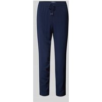 Christian Berg Woman Tapered Fit Stoffhose mit Tunnelzug in Dunkelblau, Größe 36 von Christian Berg Woman