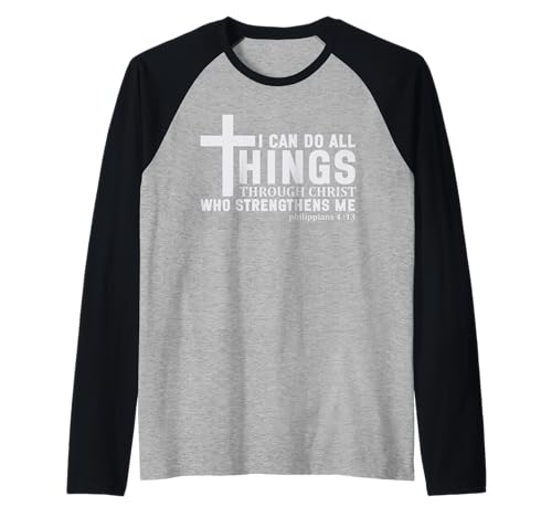 Ich kann Alles durch Christus tun Religiöse Männer Frauen Raglan Ich kann Alles durch Christus tun Religiöse Männer Frauen Raglan von Christian Bible Verse Designs