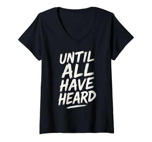 Damen Bis alle gehört haben T-Shirt mit V-Ausschnitt von Christian Christianity Gifts & Jesus Apparel