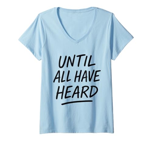 Damen Bis alle gehört haben T-Shirt mit V-Ausschnitt von Christian Christianity Gifts & Jesus Apparel