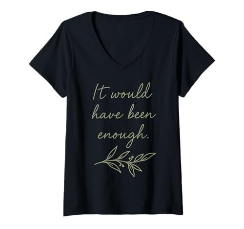 Damen Es wäre genug Olive Branch gewesen T-Shirt mit V-Ausschnitt von Christian Christianity Gifts & Jesus Apparel