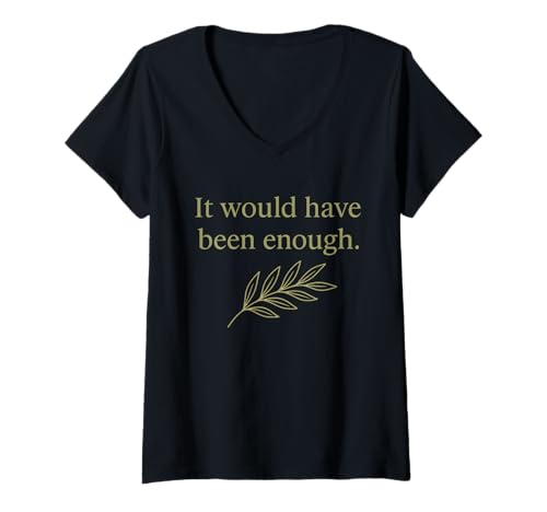 Damen Es wäre genug Olive Branch gewesen T-Shirt mit V-Ausschnitt von Christian Christianity Gifts & Jesus Apparel