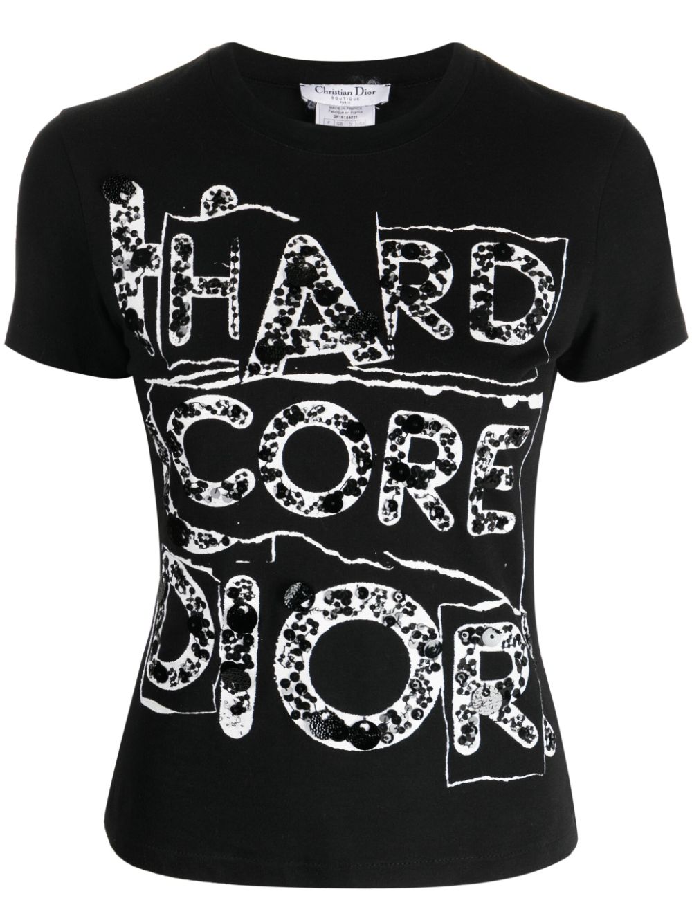 Christian Dior Pre-Owned T-Shirt mit Hardcore-Print - Schwarz von Christian Dior Pre-Owned