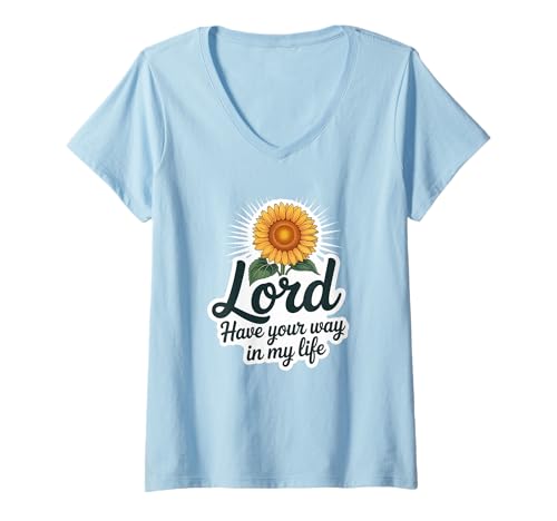 Damen Herr, Folge deinem Willen in Meinem Leben T-Shirt mit V-Ausschnitt Damen Herr, Folge deinem Willen in Meinem Leben T-Shirt mit V-Ausschnitt von Christian Encouragement