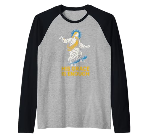 Christian Parody His Grace is Enough Retro Damen Glaube Raglan Christian Parody His Grace is Enough Retro Damen Glaube Raglan von Christian Faith Apparel Religious Clothing
