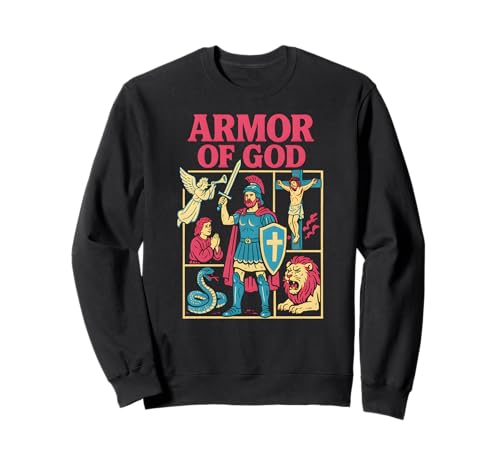 Christian Warrior Armor of God Coole Herren Christian Faith Sweatshirt von Christian Faith Apparel Religious Clothing
