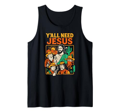 Christliche Parodie Yall Need Jesus Fun Damen Christian Faith Tank Top Christliche Parodie Yall Need Jesus Fun Damen Christian Faith Tank Top von Christian Faith Apparel Religious Clothing