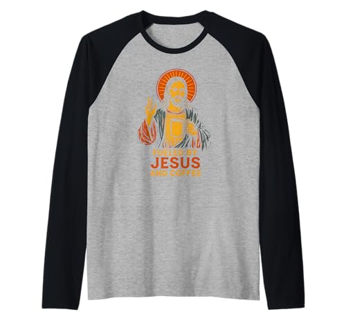Jesus Coffee Fueled by Fun Damen Christian Faith Raglan Jesus Coffee Fueled by Fun Damen Christian Faith Raglan von Christian Faith Apparel Religious Clothing