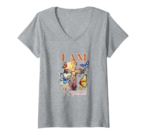 Damen I Am Required Christlicher Bibelvers Jesus T-Shirt mit V-Ausschnitt von Christian Faith Designs