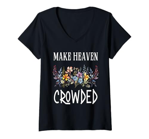 Damen Macht den Himmel überfüllt T-Shirt mit V-Ausschnitt Damen Macht den Himmel überfüllt T-Shirt mit V-Ausschnitt von Christian Faith Gift Shirts