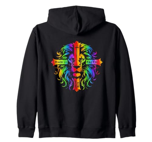 Man Of Faith Korinther 16:13 Kapuzenjacke von Christian Faith Inspirational Scripture Lion