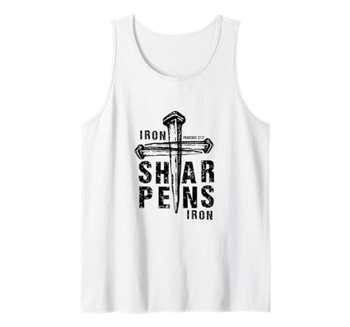 Eisen schärft Eisen, Training zur Bibel für christliche Männer Tank Top Eisen schärft Eisen, Training zur Bibel für christliche Männer Tank Top von Christian Faith Inspired Apparel