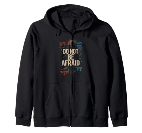 Bibelvers Do Not Be Afraid, Vintage-Stil, für Herren, christlicher Glaube Kapuzenjacke Bibelvers Do Not Be Afraid, Vintage-Stil, für Herren, christlicher Glaube Kapuzenjacke von Christian Faith Religious Bible Verse Apparel