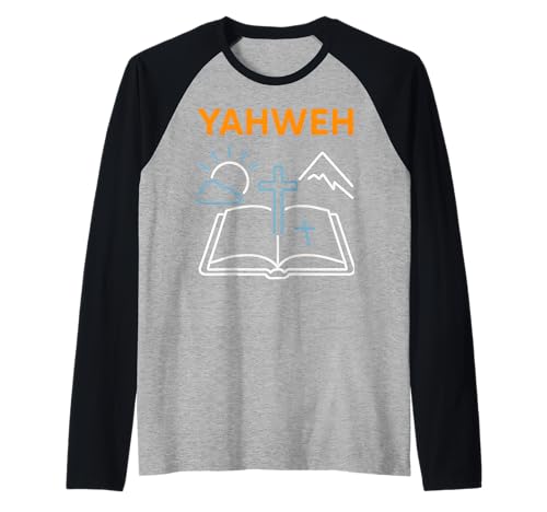 Bibelvers Yahweh Vintage Herren Christian Faith Raglan von Christian Faith Religious Bible Verse Apparel