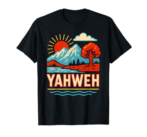 Faith Yahweh Vintage Herren Christian Religiös T-Shirt Faith Yahweh Vintage Herren Christian Religiös T-Shirt von Christian Faith Religious Bible Verse Apparel