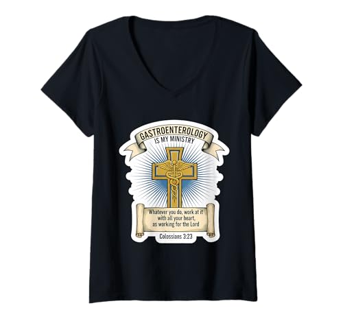 Damen Christian Gastroenterologe Gastroenterology is My Ministry T-Shirt mit V-Ausschnitt Damen Christian Gastroenterologe Gastroenterology is My Ministry T-Shirt mit V-Ausschnitt von Christian Gastroenterologist Products