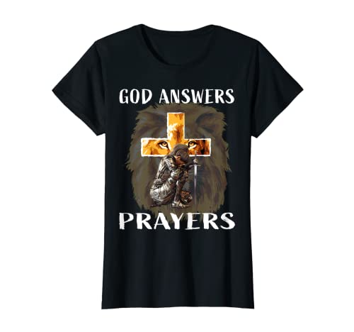 Damen Prayer Warrior God Answers Prayers Christliches religiöses Zitat T-Shirt von Christian Gifts by Alexis Mae