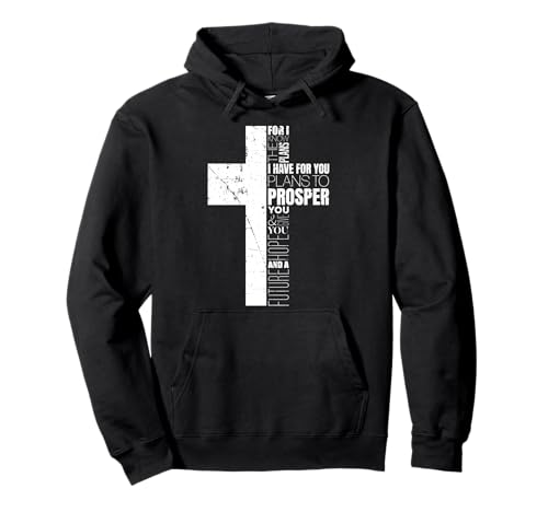 Jeremia 29:11 christliches Kreuz Geschenke Männer Vers Sprüche Frauen Pullover Hoodie von Christian Gifts by Jeremiah James