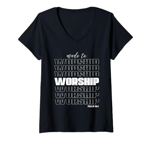 Damen Christlicher Jesus Christus - Anbetung - Christlich T-Shirt mit V-Ausschnitt Damen Christlicher Jesus Christus - Anbetung - Christlich T-Shirt mit V-Ausschnitt von Christian Jesus Christ Faith God Merch