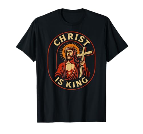 Christ is King Christian Jesus Faith Design für Männer Frauen T-Shirt von Christian Jesus Is King Faith Savior Cross Crown