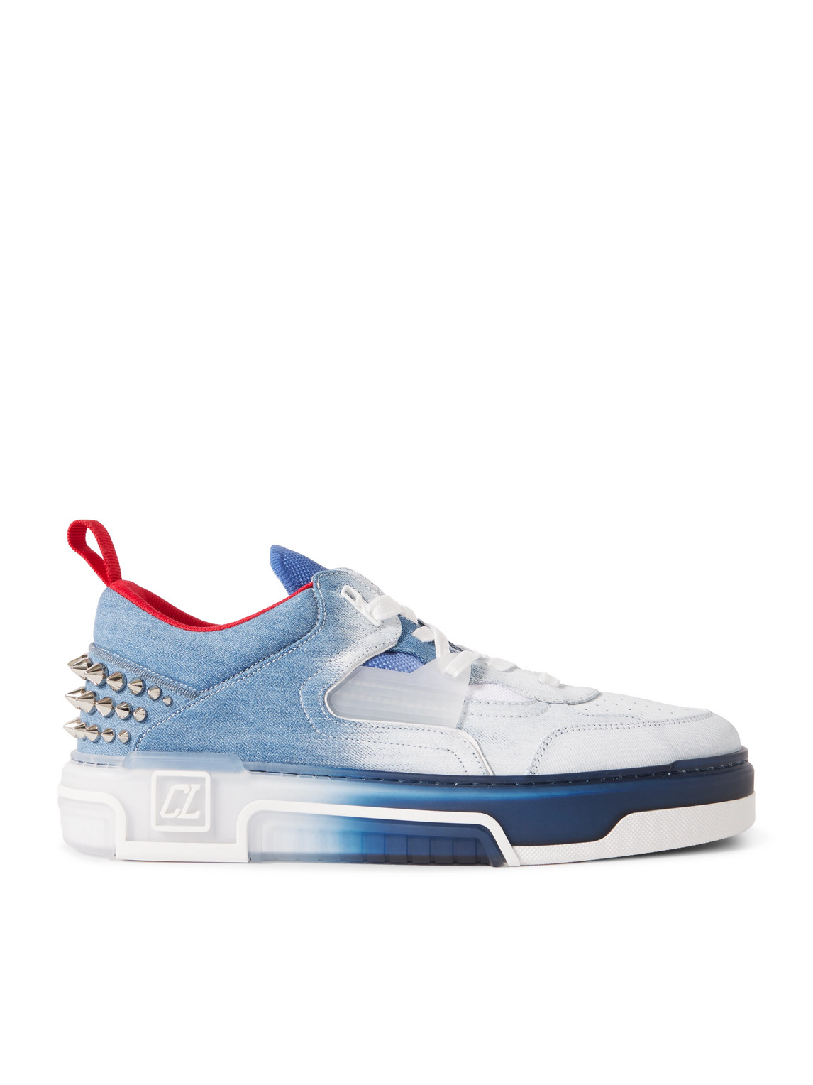 Christian Louboutin - Astroloubi Spiked Dégradé Denim and Mesh Sneakers - Men - Blue - EU 40 Christian Louboutin - Astroloubi Spiked Dégradé Denim and Mesh Sneakers - Men - Blue - EU 40 von Christian Louboutin