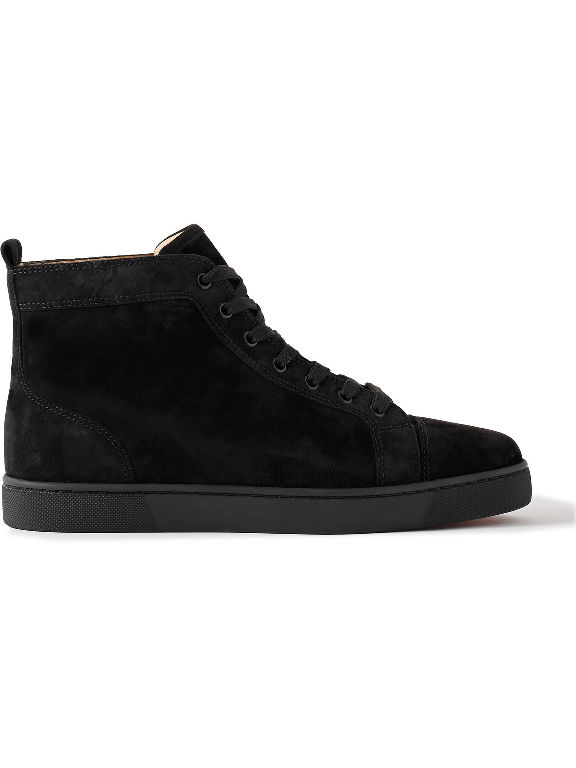 Christian Louboutin - Louis Logo-Embellished Suede High-Top Sneakers - Men - Black - EU 41 von Christian Louboutin