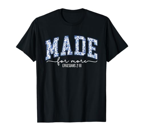 Toile Blue Flower Made for More Epheser 2:10 Bible Women T-Shirt Toile Blue Flower Made for More Epheser 2:10 Bible Women T-Shirt von Christian Made For More Ephesians 2:10 Boho Foral