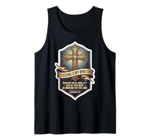 Christian Man Teacher Teaching is My Ministry Bibelzitat Tank Top Christian Man Teacher Teaching is My Ministry Bibelzitat Tank Top von Christian Man Teaching Is My Ministry Products