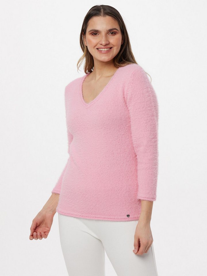 Christian Materne 3/4 Arm-Pullover Pullunder Figurbetont in Flauschgarn von Christian Materne