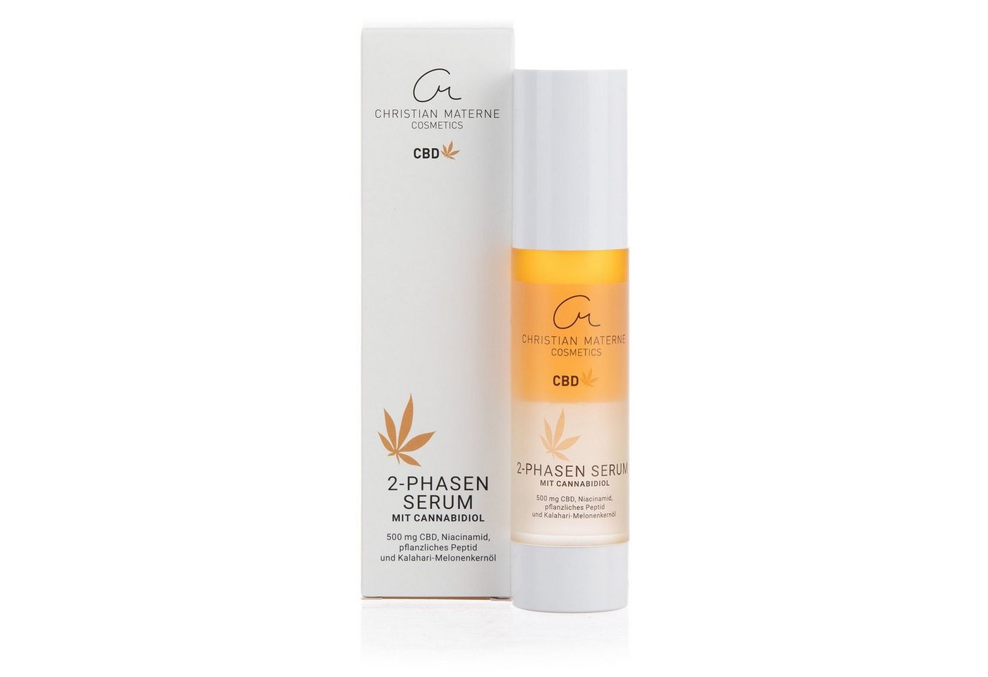 Christian Materne Gesichtsserum 2-Phasen Serum 50 ml, mit CBD und Niacinamid für Hautberuhigung und Anti-Aging-Effekt von Christian Materne