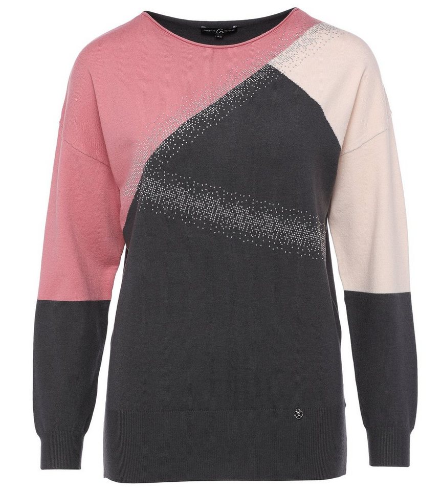 Christian Materne Langarmshirt Longsleeve figurumspielend mit Colorblocking von Christian Materne