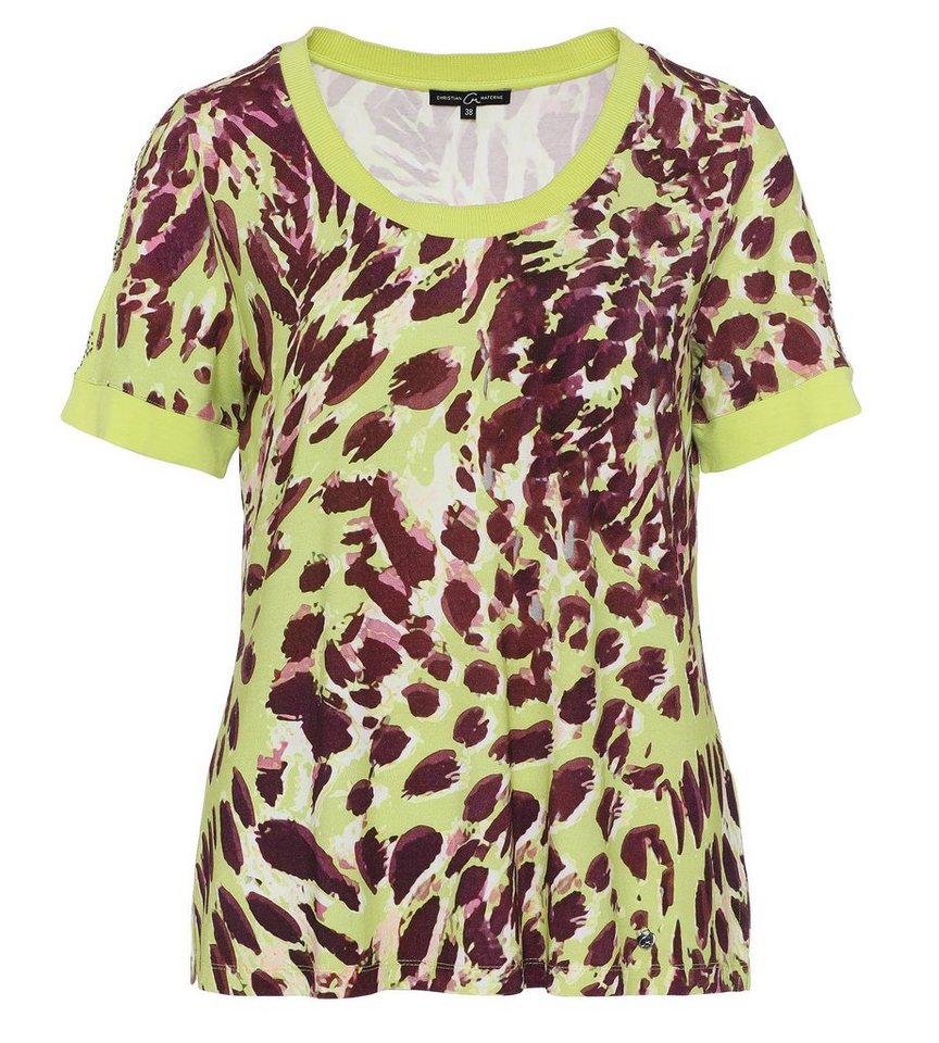 Christian Materne T-Shirt Druckbluse koerpernah mit abstraktem Print von Christian Materne