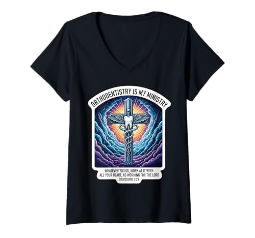 Damen Christian Orthodontist Orthodentisty is My Ministry Doctor T-Shirt mit V-Ausschnitt Damen Christian Orthodontist Orthodentisty is My Ministry Doctor T-Shirt mit V-Ausschnitt von Christian Orthodontist Doctor Products