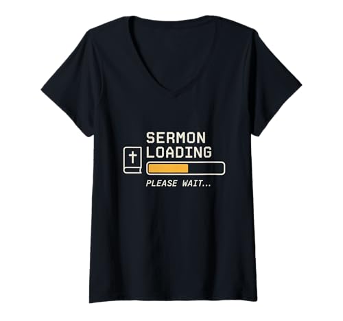 Damen Lustiger Pastor Jugend Ministerium Kirchenführer Humor Predigt Witz T-Shirt mit V-Ausschnitt Damen Lustiger Pastor Jugend Ministerium Kirchenführer Humor Predigt Witz T-Shirt mit V-Ausschnitt von Christian Pastor Appreciation Preacher Church