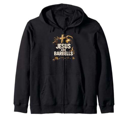 Christian Fitness Jesus und Barbells Cool Herren Faith Bekleidung Kapuzenjacke Christian Fitness Jesus und Barbells Cool Herren Faith Bekleidung Kapuzenjacke von Christian Religious Bible Verse Spiritual Clothing