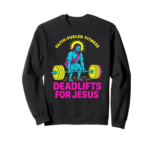 Christian Fitness Kreuzheben für Jesus Cool Herren Religiös Sweatshirt von Christian Religious Bible Verse Spiritual Clothing