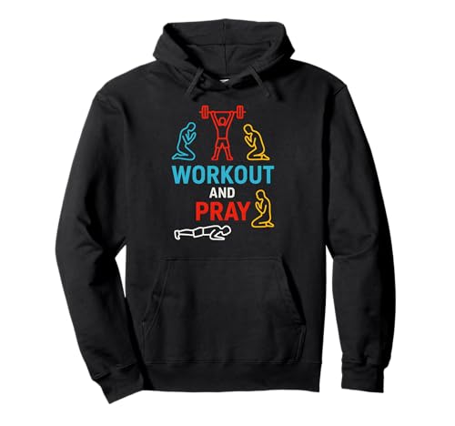 Faith Fitness Workout Pray Cool Herren Christian Faith Pullover Hoodie von Christian Religious Bible Verse Spiritual Clothing