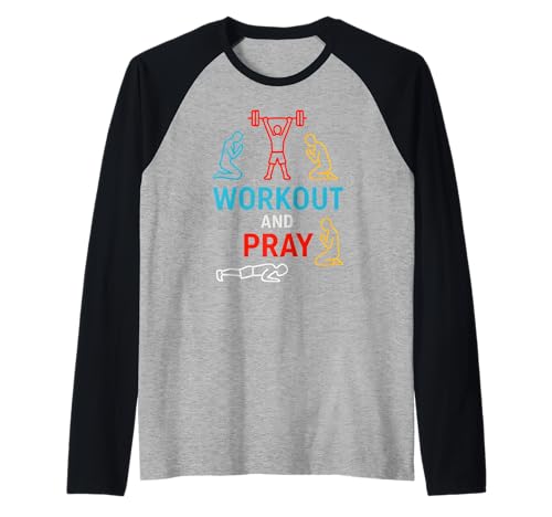 Faith Fitness Workout Pray Cool Herren Christian Faith Raglan von Christian Religious Bible Verse Spiritual Clothing