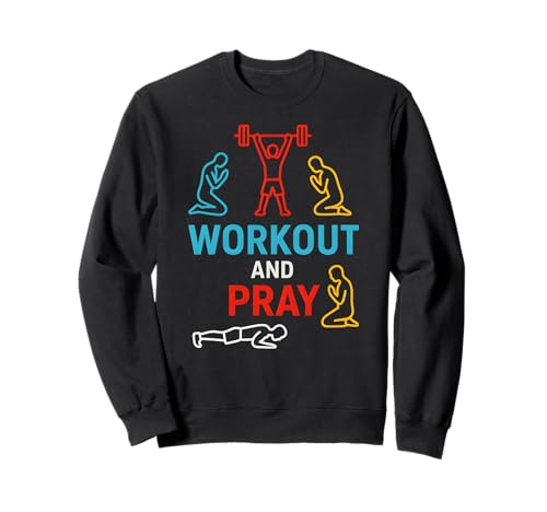 Faith Fitness Workout Pray Cool Herren Christian Faith Sweatshirt Faith Fitness Workout Pray Cool Herren Christian Faith Sweatshirt von Christian Religious Bible Verse Spiritual Clothing
