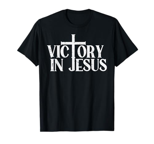 Victory In Jesus Kreuz Gott Glaube Christlich Herren Damen T-Shirt Victory In Jesus Kreuz Gott Glaube Christlich Herren Damen T-Shirt von Christian Shirts Jesus Religious Catholic Gifts