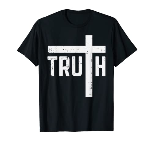 Wahrheitskreuz Gott Jesus Religiös Christlich Herren Damen Kinder T-Shirt von Christian Shirts Jesus Religious Catholic Gifts