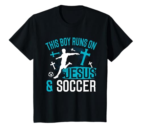 Jesus und Fußballtrikot, christlicher Religionsspieler, Geschenk für Jungen T-Shirt Jesus und Fußballtrikot, christlicher Religionsspieler, Geschenk für Jungen T-Shirt von Christian Soccer Giftz & More